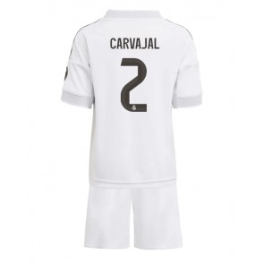 Real Madrid Daniel Carvajal #2 Hemmaställ Barn 2025-26 Kortärmad (+ Korta byxor)